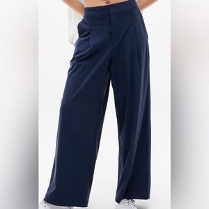Athleta Pinnacle Trouser Size 12 Tall in Navy Blue NWT